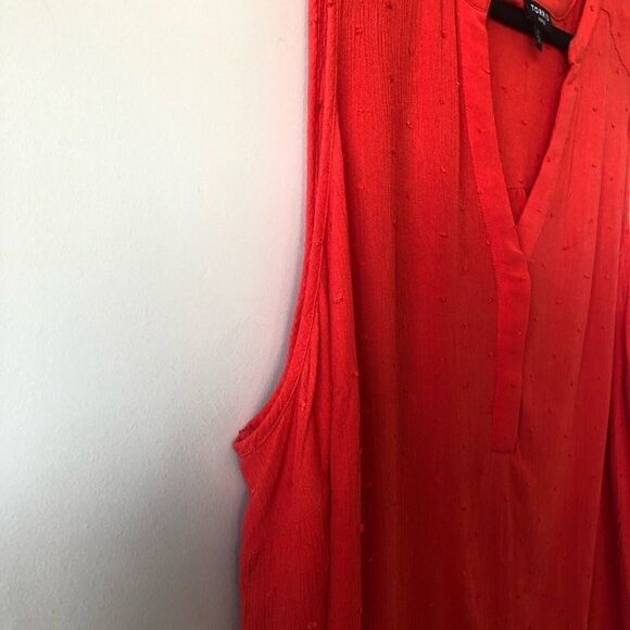 TORRID-HARPER - BLOOD ORANGE SWISS DOT TUNIC - Picture 8 of 10